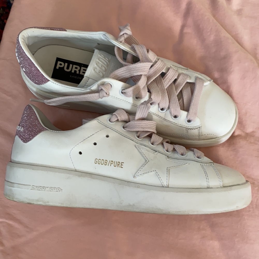 Size 7 White with Pink Glitter. Wore 3 times - Picture 5 of 10